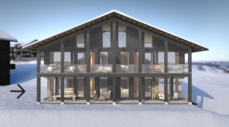 Leiligheten vist i denne annonsen markert med pil. Galleribilde