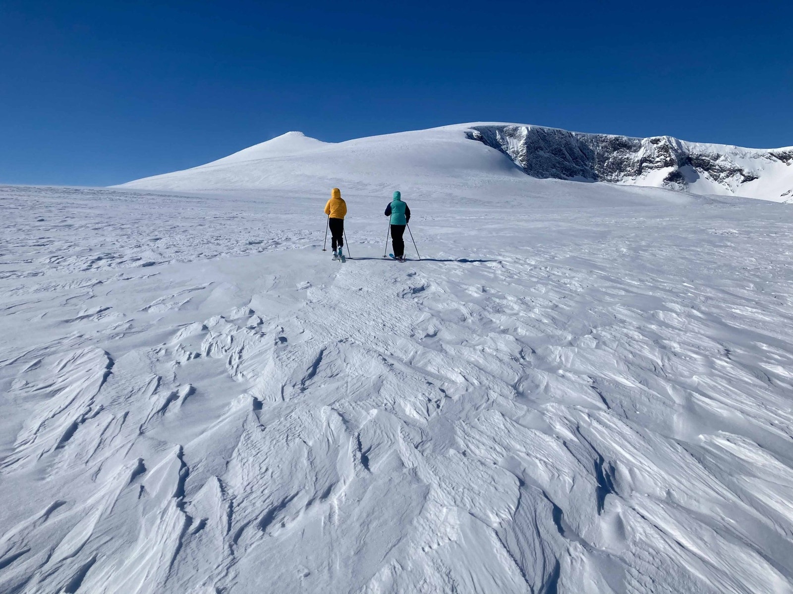 På vei mot Nautgardstind, et flott turmål på randonee rett utenfor hyttefeltet- 2258moh Galleribilde
