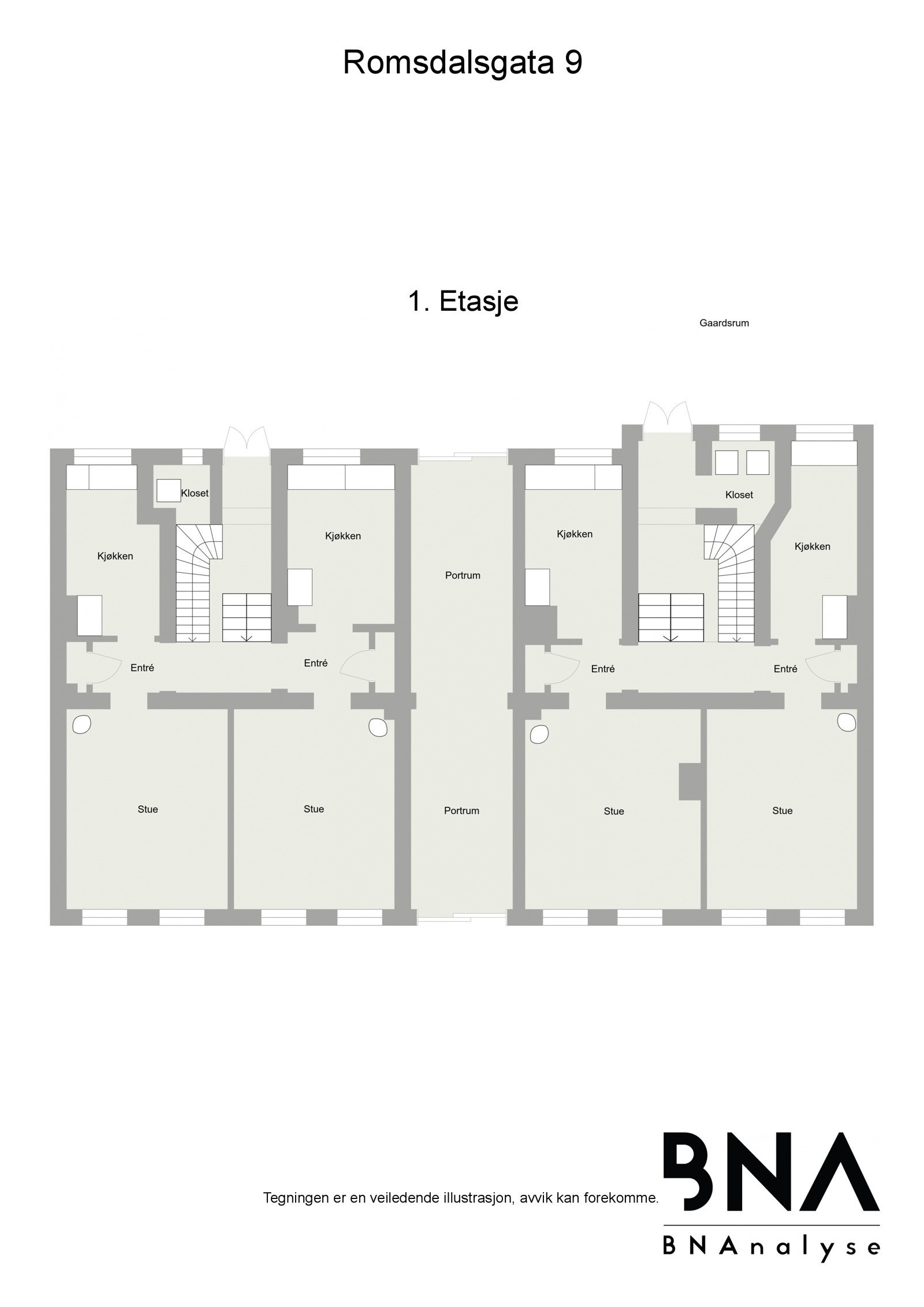 Plan 1. etasje Galleribilde