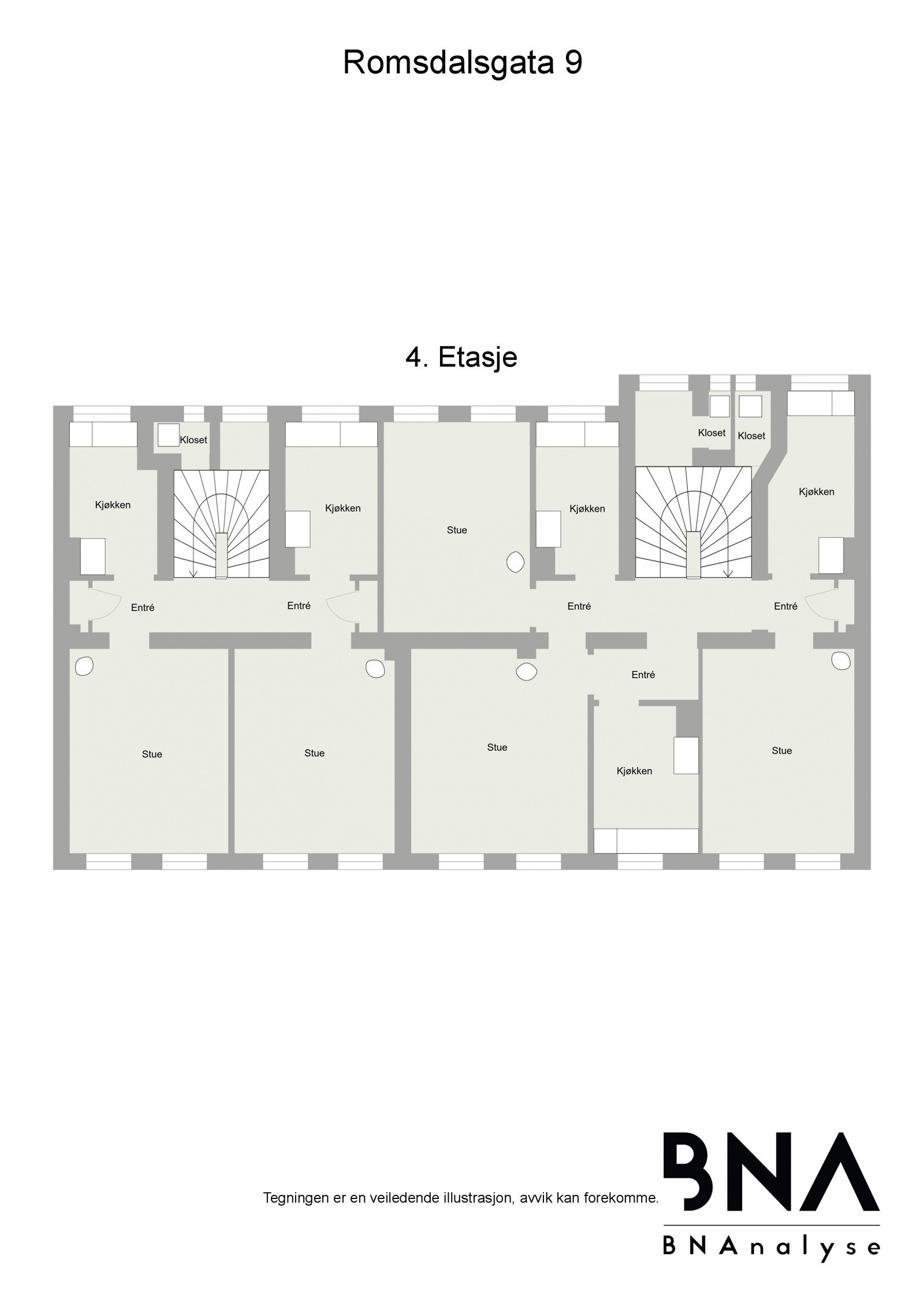 Plan 4. etasje Galleribilde