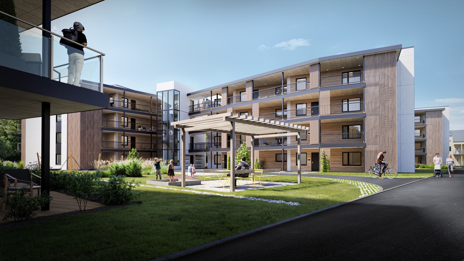 Koselige områder imellom blokkene, C/D og E/F. Galleribilde