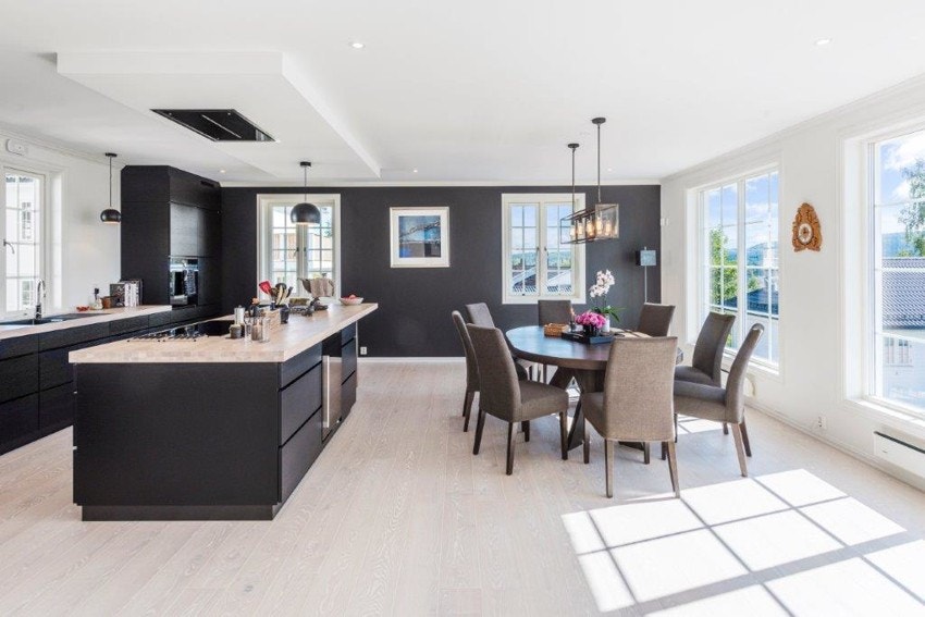 Til inspirasjon - kjøkken med alternativ kjøkkenløsning. Det finnes selvsagt også tilgjengelig modeller i herskapsstil. Galleribilde