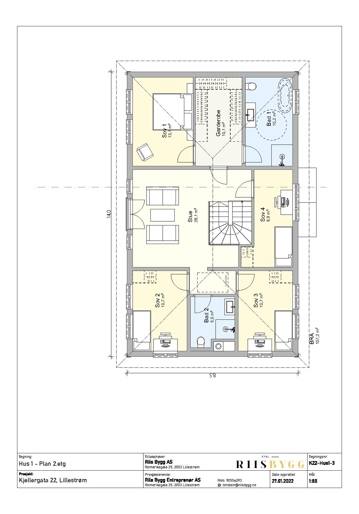 Planløsning 2. etg. Galleribilde