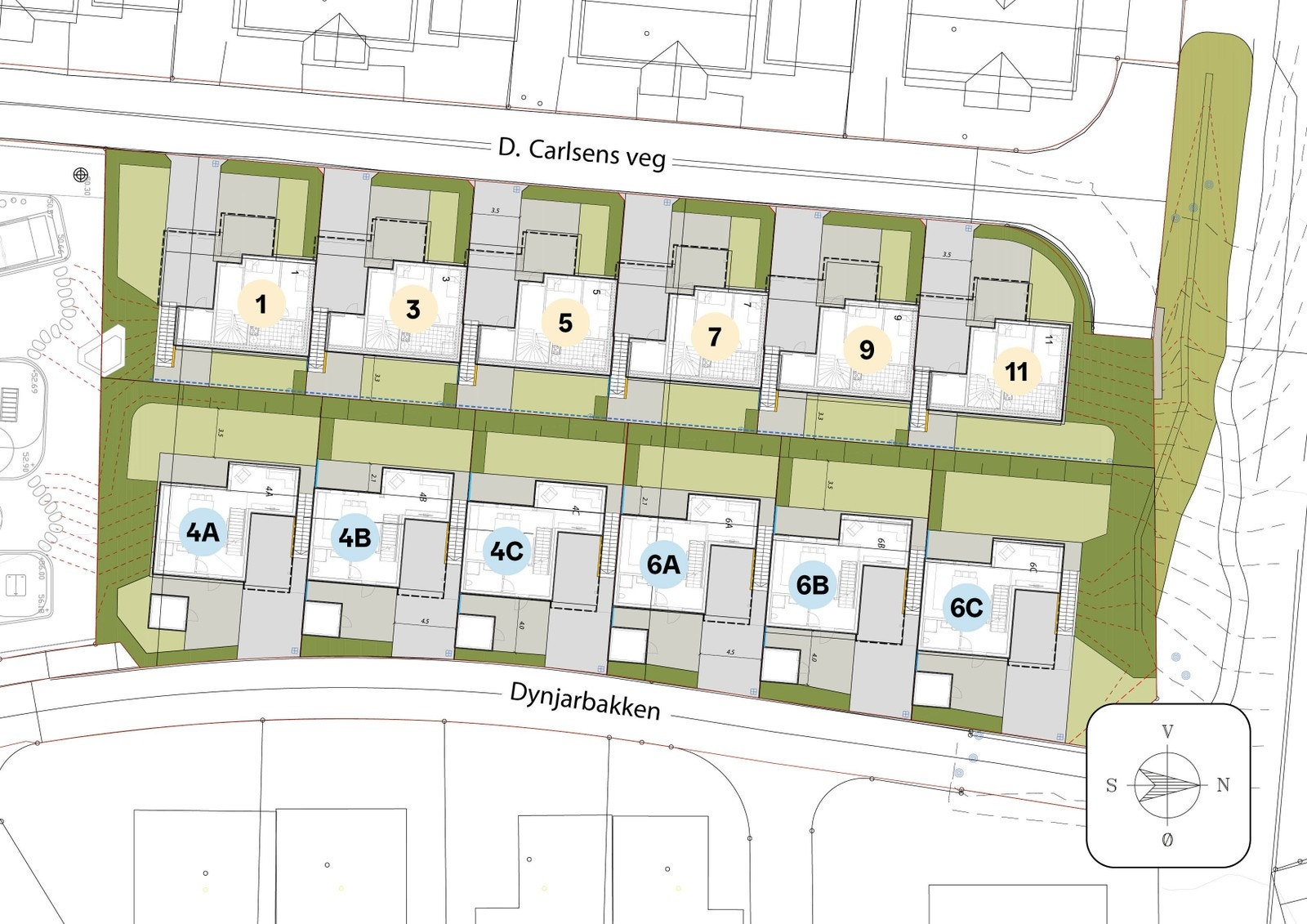 Situasjonskart Dynjarbakken/D.Carlsens veg Galleribilde