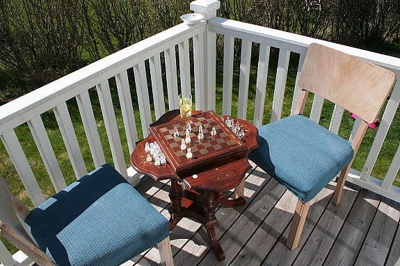 Kos på terrassen Galleribilde