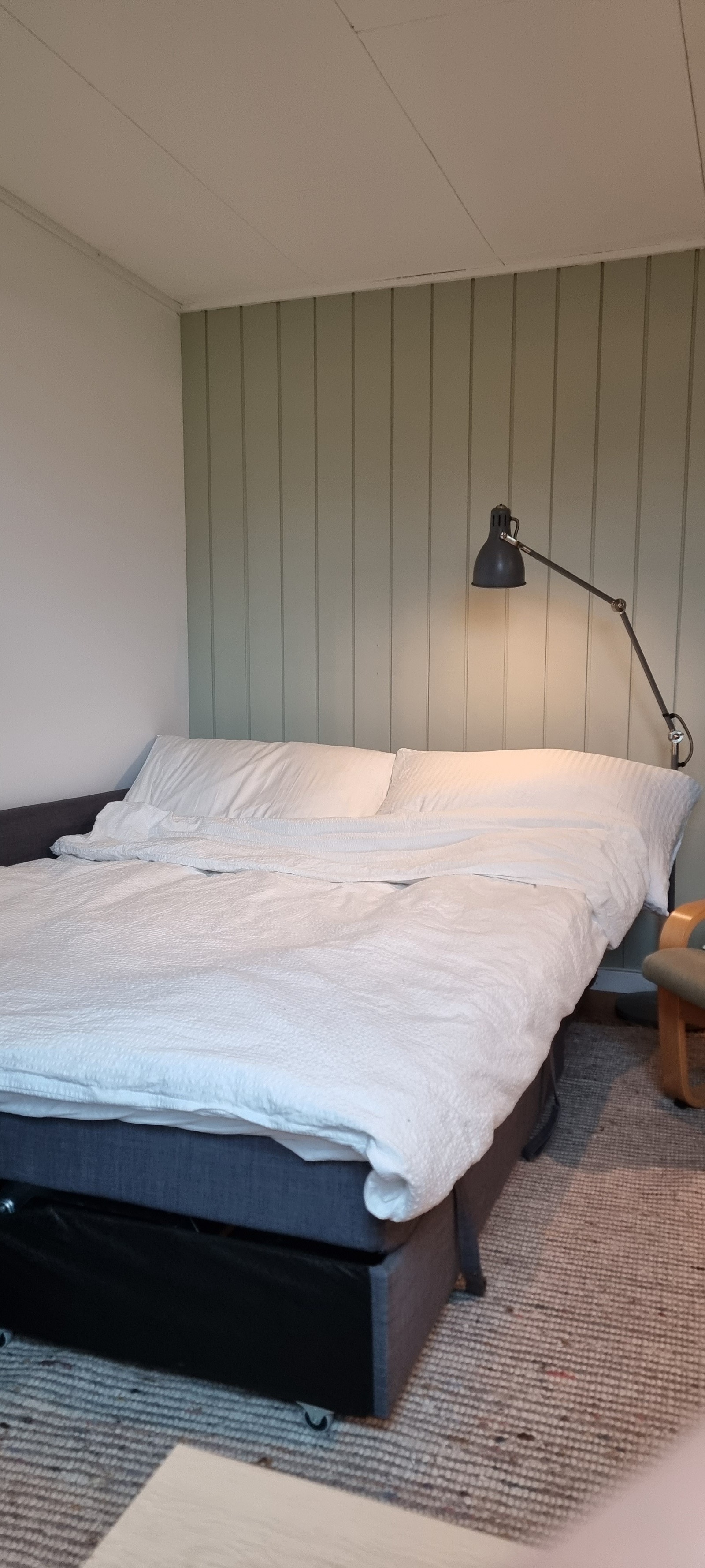 Sovesofa slås enkelt ut til 160 cm seng dersom man får gjester på besøk. Galleribilde