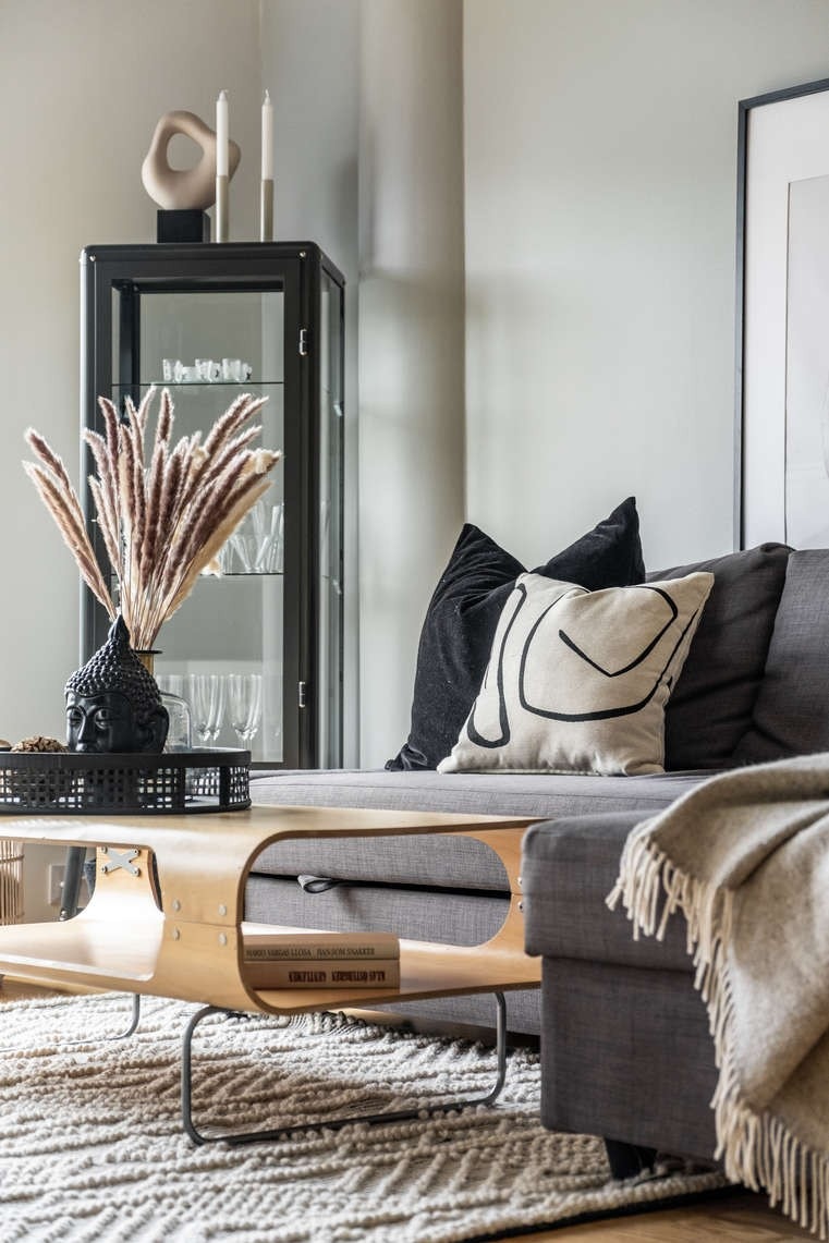 Leiligheten er malt i behagelige fargetoner. Galleribilde