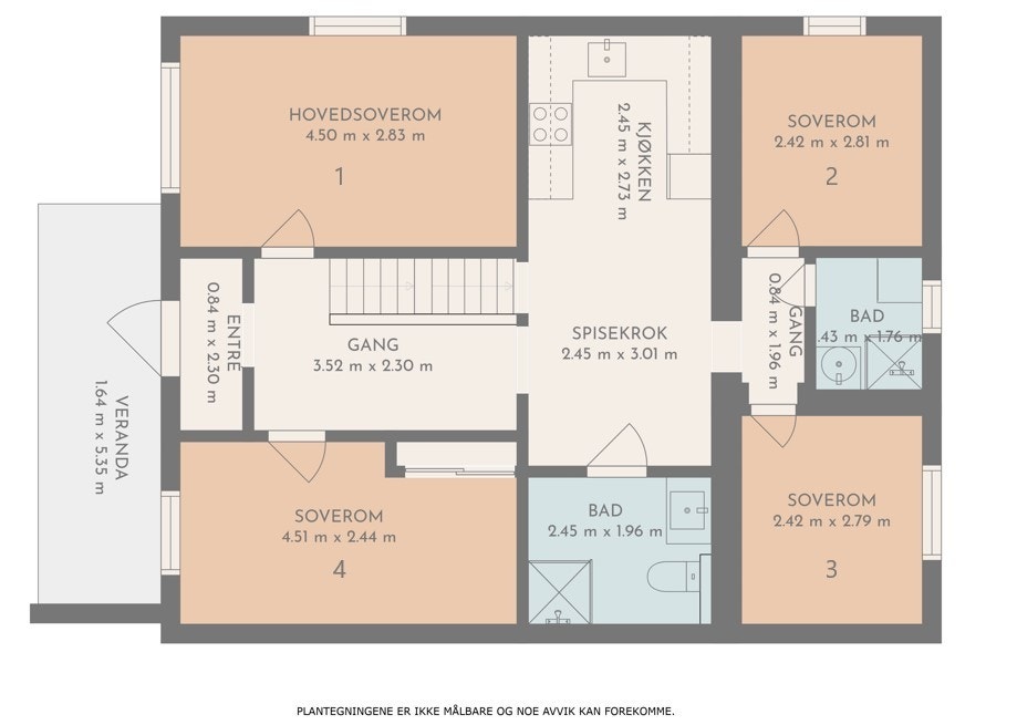 Plantegning 1.etasje Galleribilde