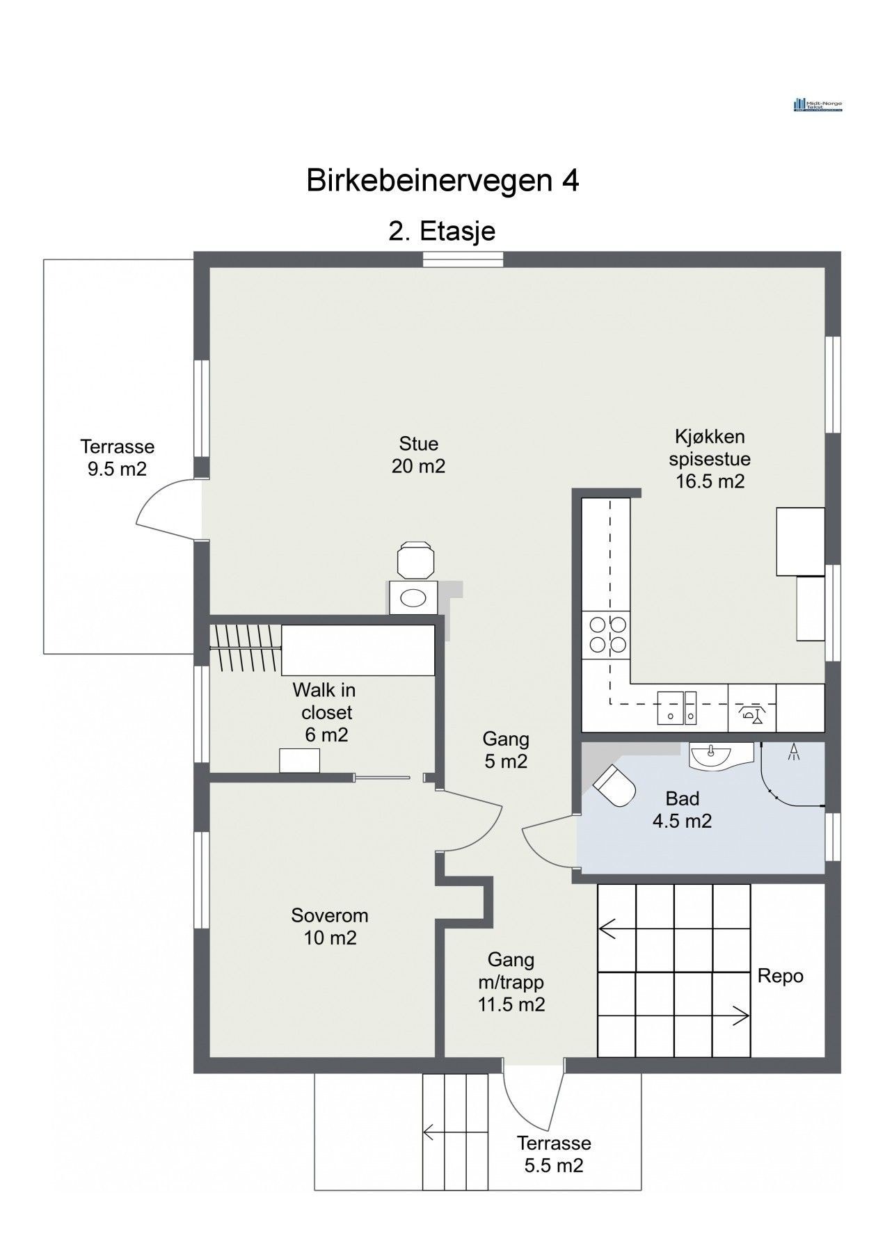 Plantegning hovedetasje Galleribilde