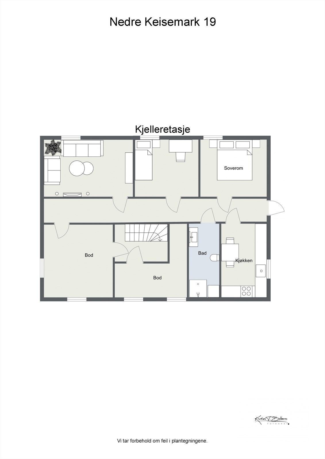 Boder i plantegning følger ikke leiligheten. Galleribilde