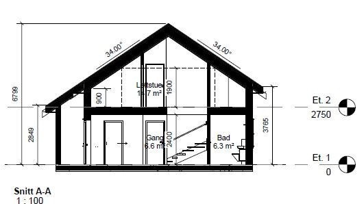 Snitt A-A Galleribilde