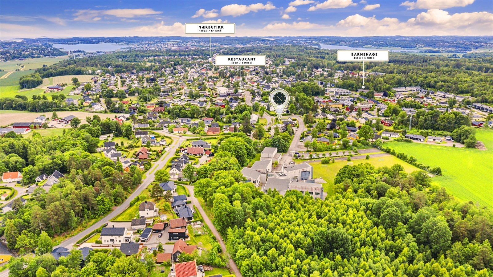 Super beliggenhet i et populært nabolag på Eik. Galleribilde