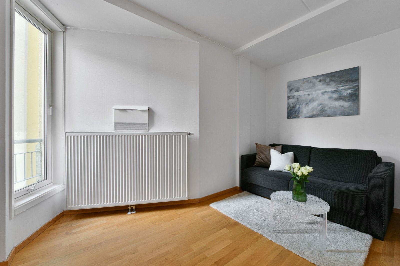 Utleiedelen har plass til sovesofa, tilhørende møblement og frokostgruppe. Galleribilde