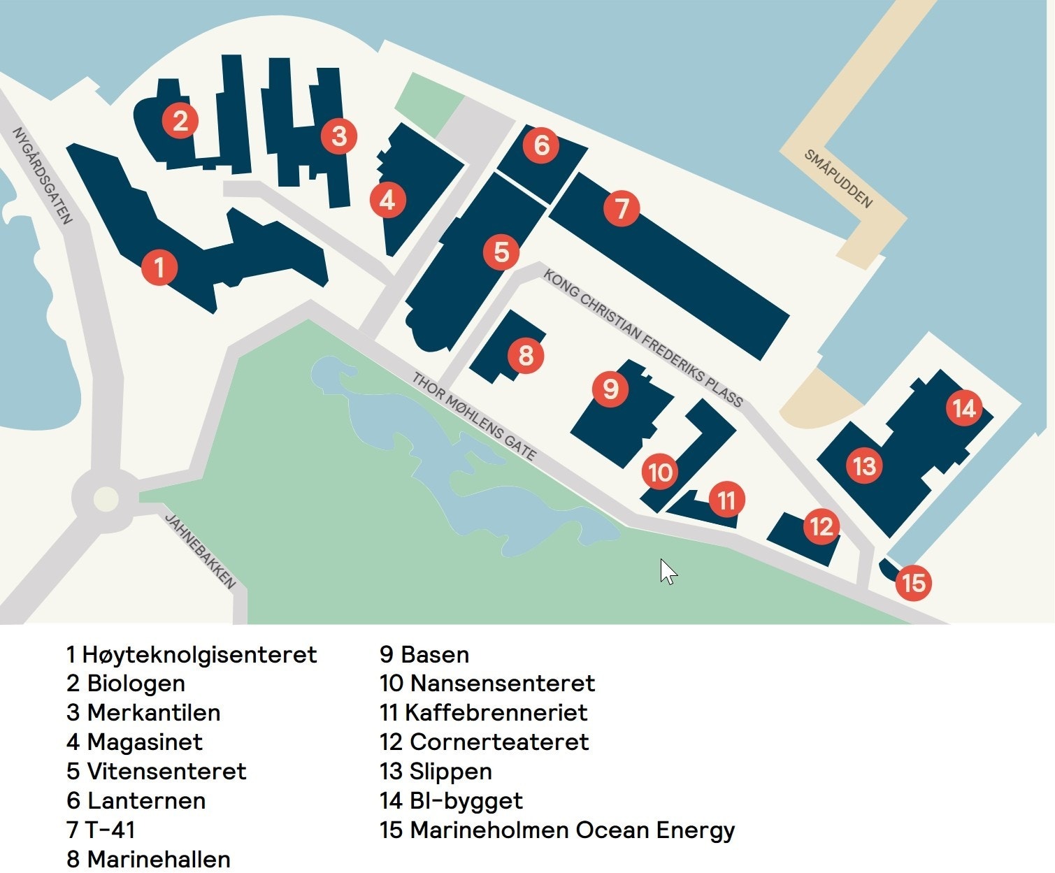 Områdekart Marineholmen. Galleribilde