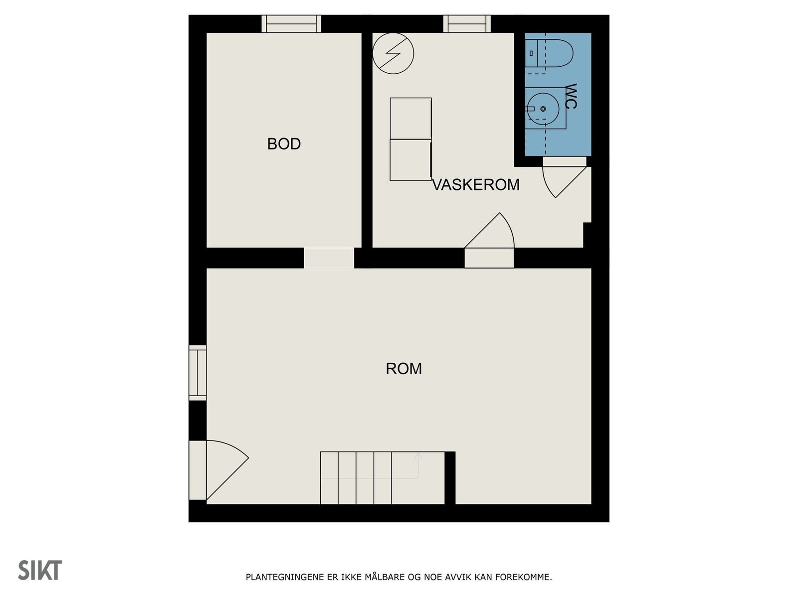 Plantegning kjeller. Galleribilde