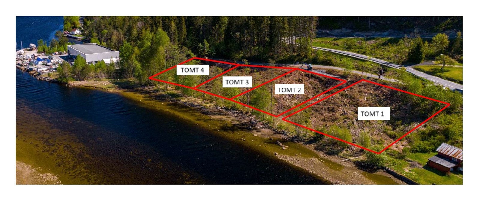 Selger vil opparbeide vei samt grovplanere tomtene før overlevering. Galleribilde