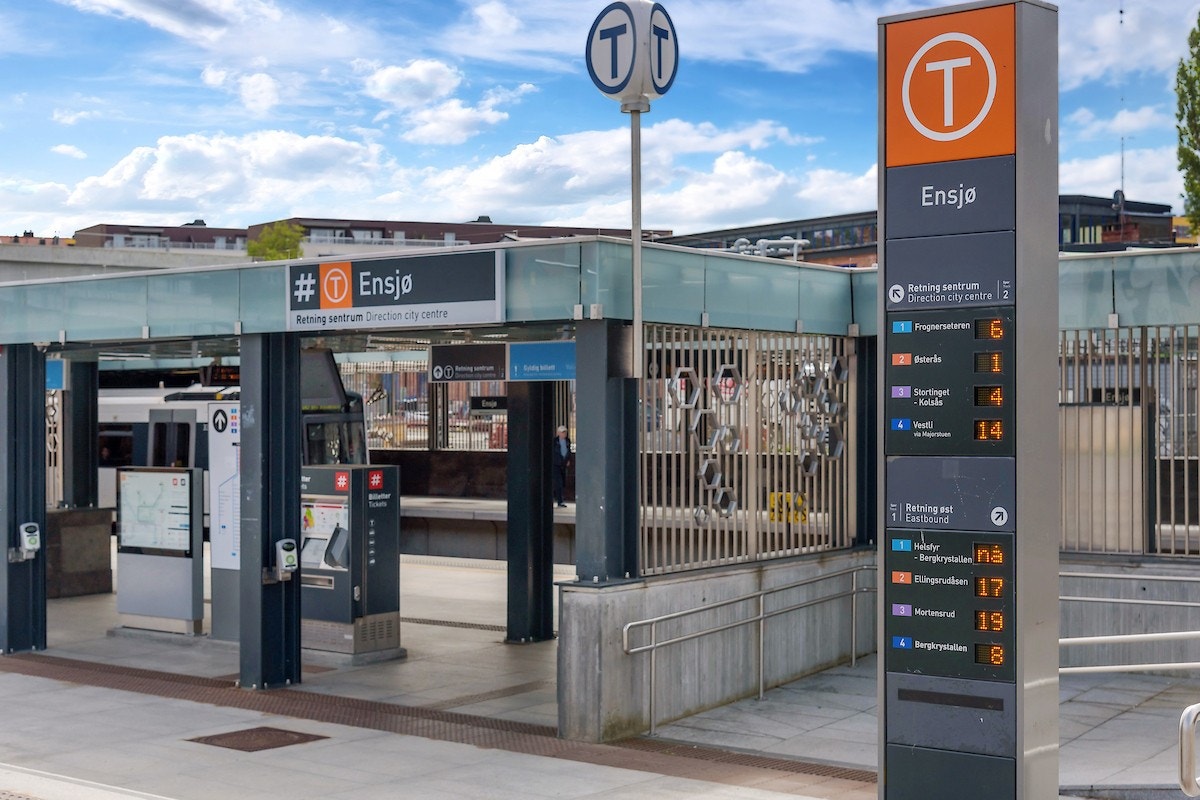 Kort vei til Ensjø T-bane Galleribilde