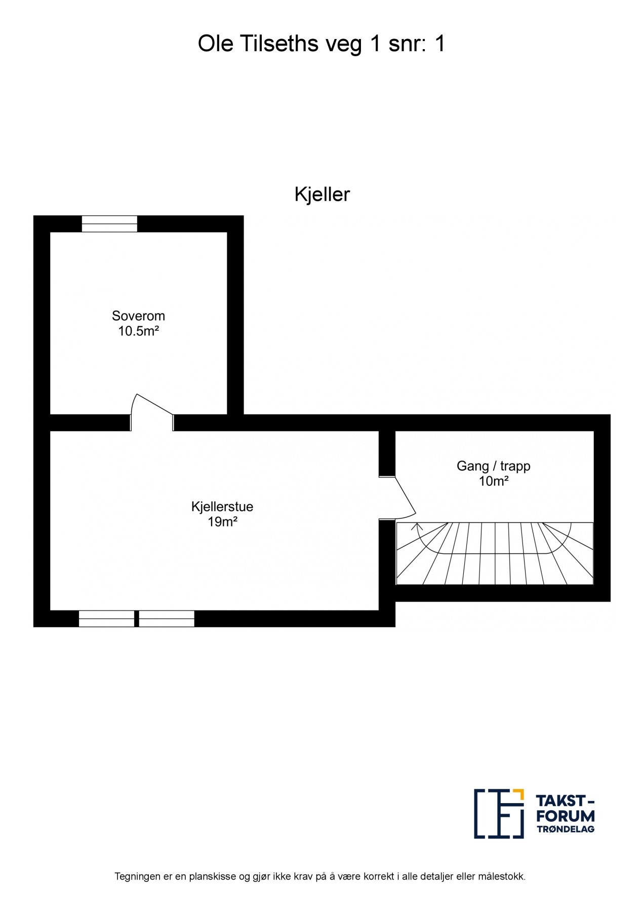 Planskisse kjeller Galleribilde