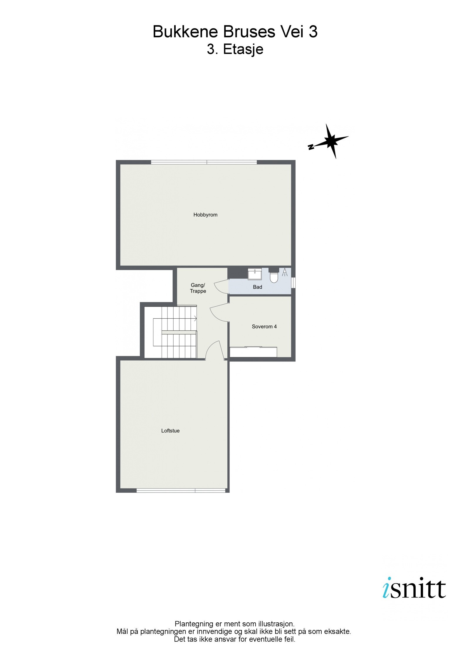 Plantegning 3. etg. Galleribilde