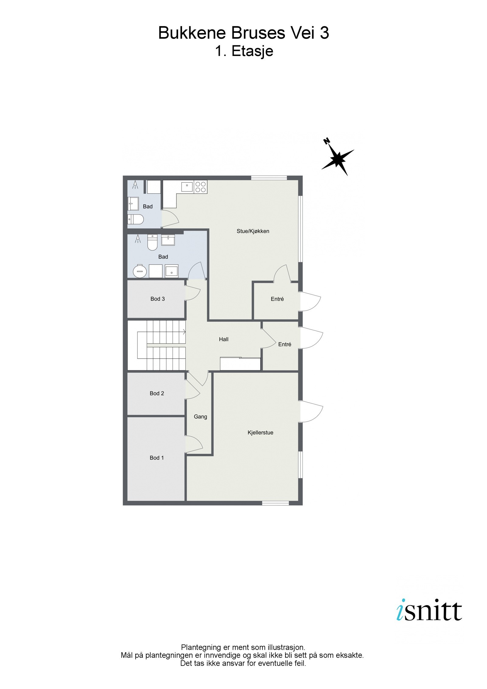 Plantegning 1. etg. Galleribilde