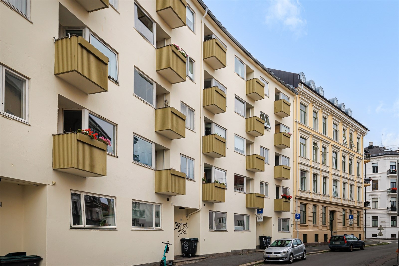 Fasade. Leiligheten ligger i 4. etasje Galleribilde