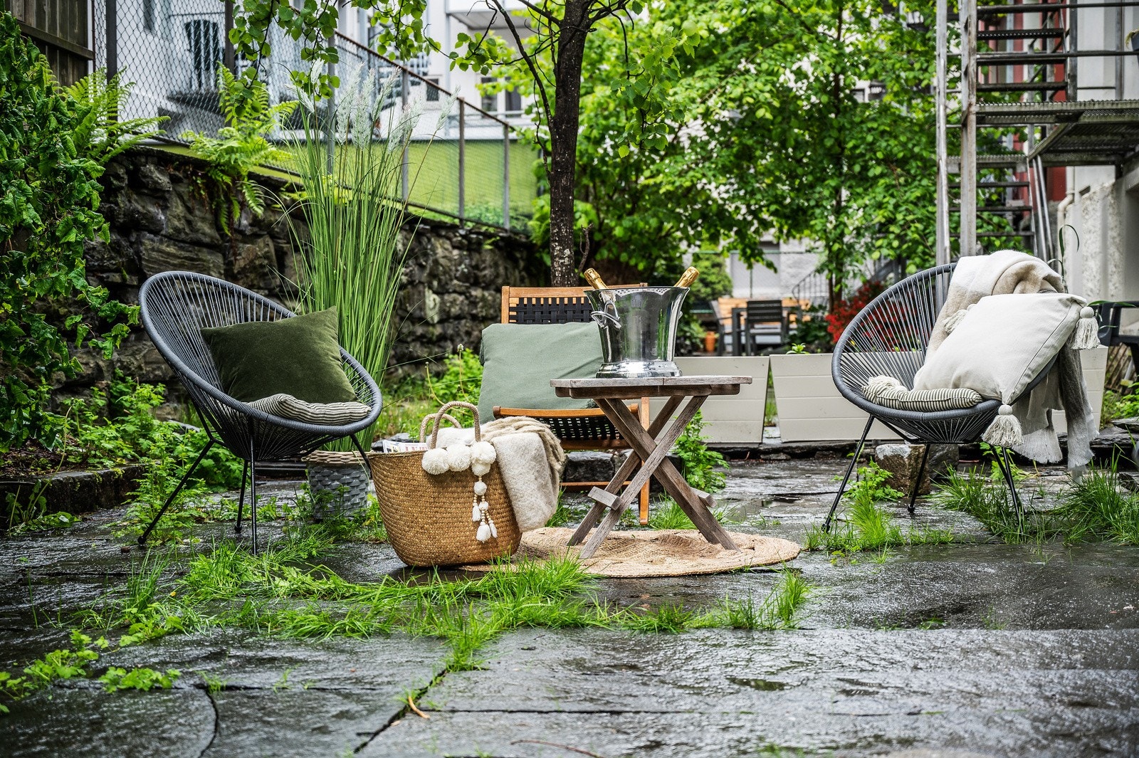 Koselig felles bakgård, perfekt for en sosial samling. Galleribilde