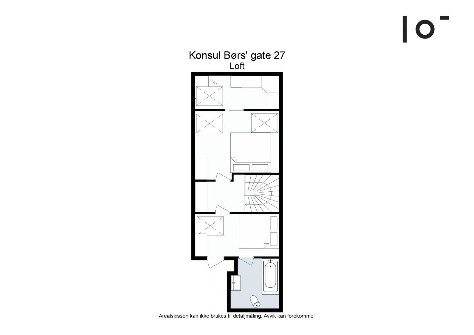 Plantegning loft Galleribilde