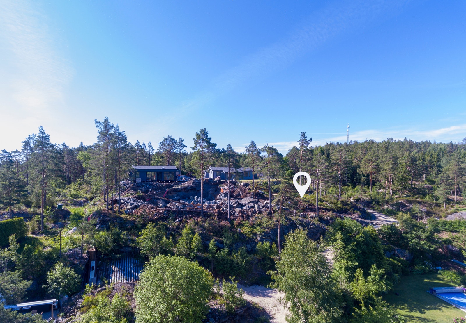 Her ser vi mot ubebygde tomt 3 Galleribilde