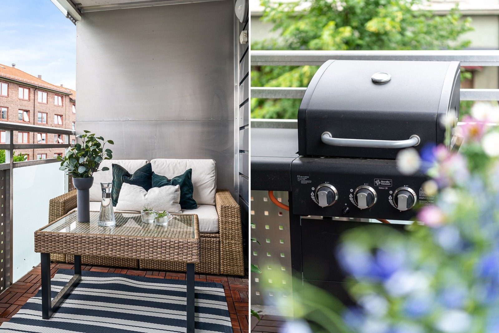 Her kan du innrede din egen urbane, grønne oase. Med tak over balkongen kan man også sitte ute i all slags vær:-) Galleribilde