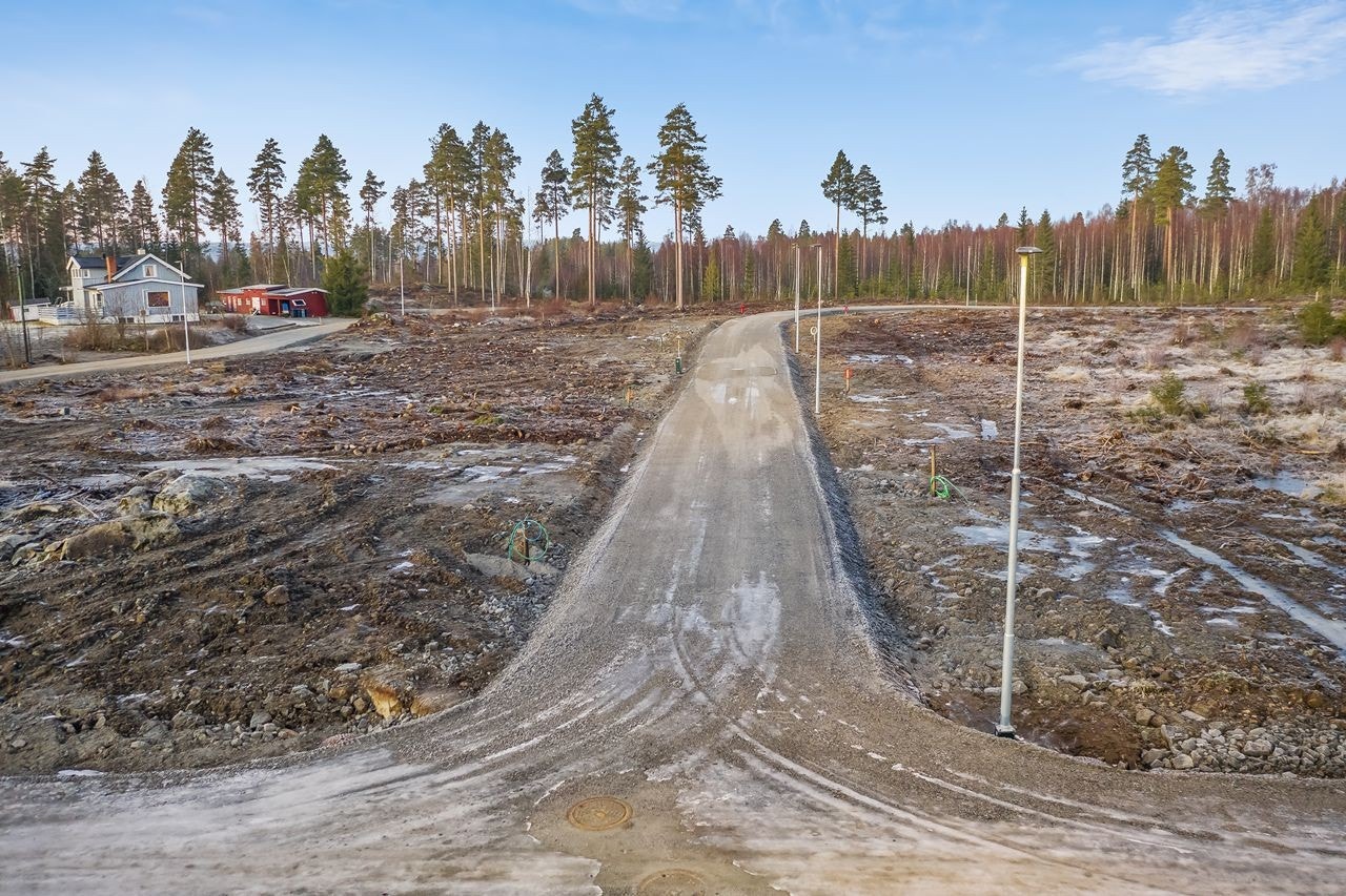 Veien opp den vestre del av feltet, første tomt til venstre er nr. 35 Galleribilde