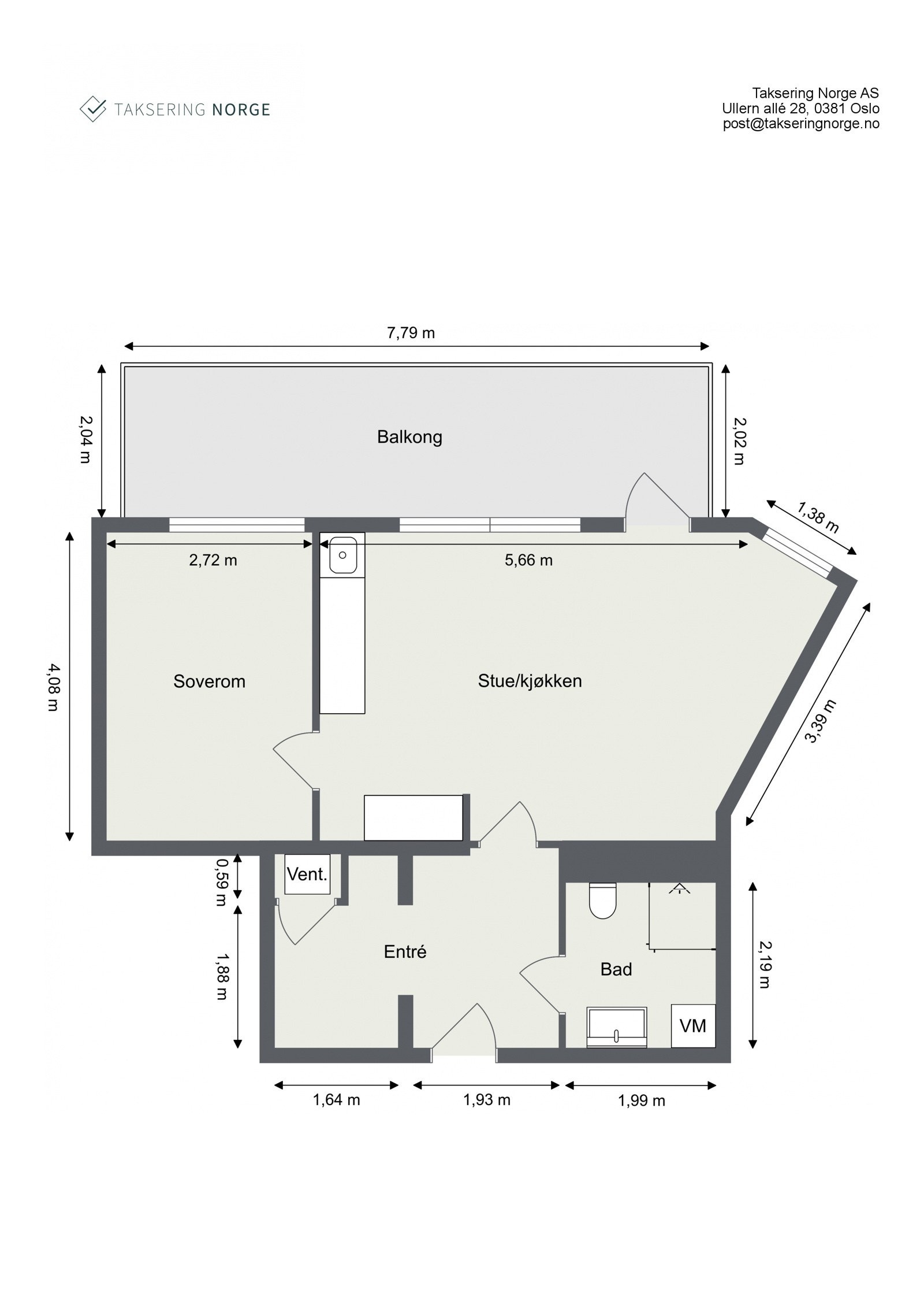 Malerhaugveien 28C - Plantegning Galleribilde
