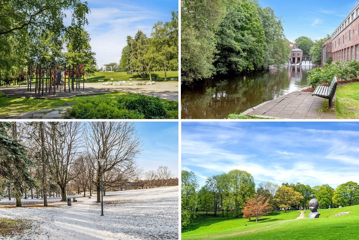 Flotte turmuligheter for to- og firbente i praktfulle Torshovparken, langs Akerselva og i Torshovdalen. Galleribilde