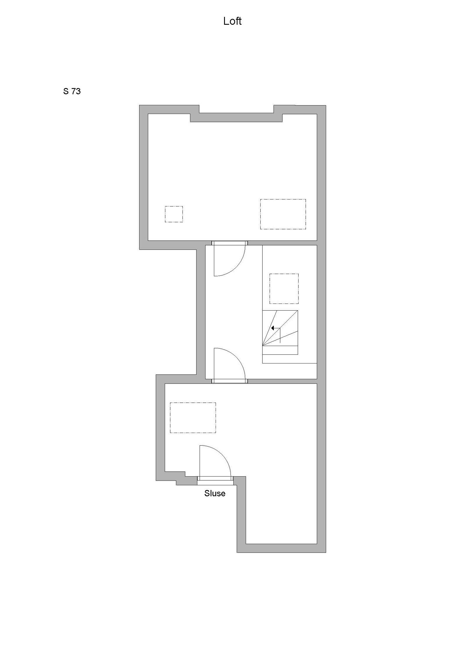 Plantegning mesanin. Galleribilde