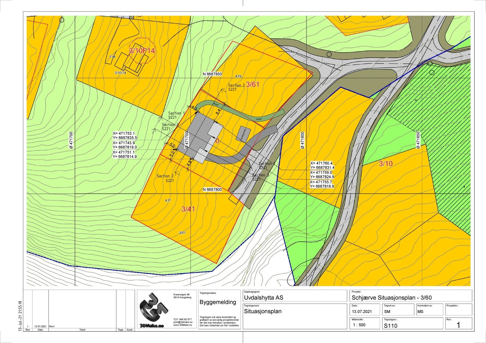 Forslag selger har fått utarbeidet. Det tas forbehold om disse hensynstar reguleringsplan. Galleribilde
