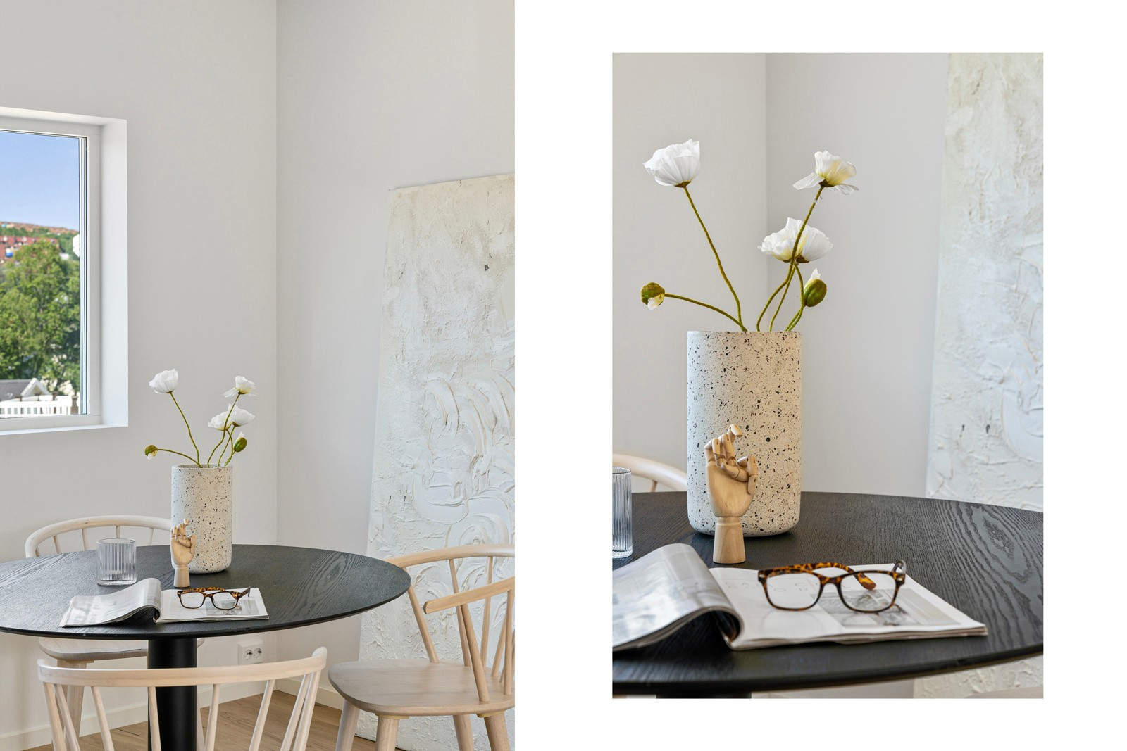 God plass til spisebord.