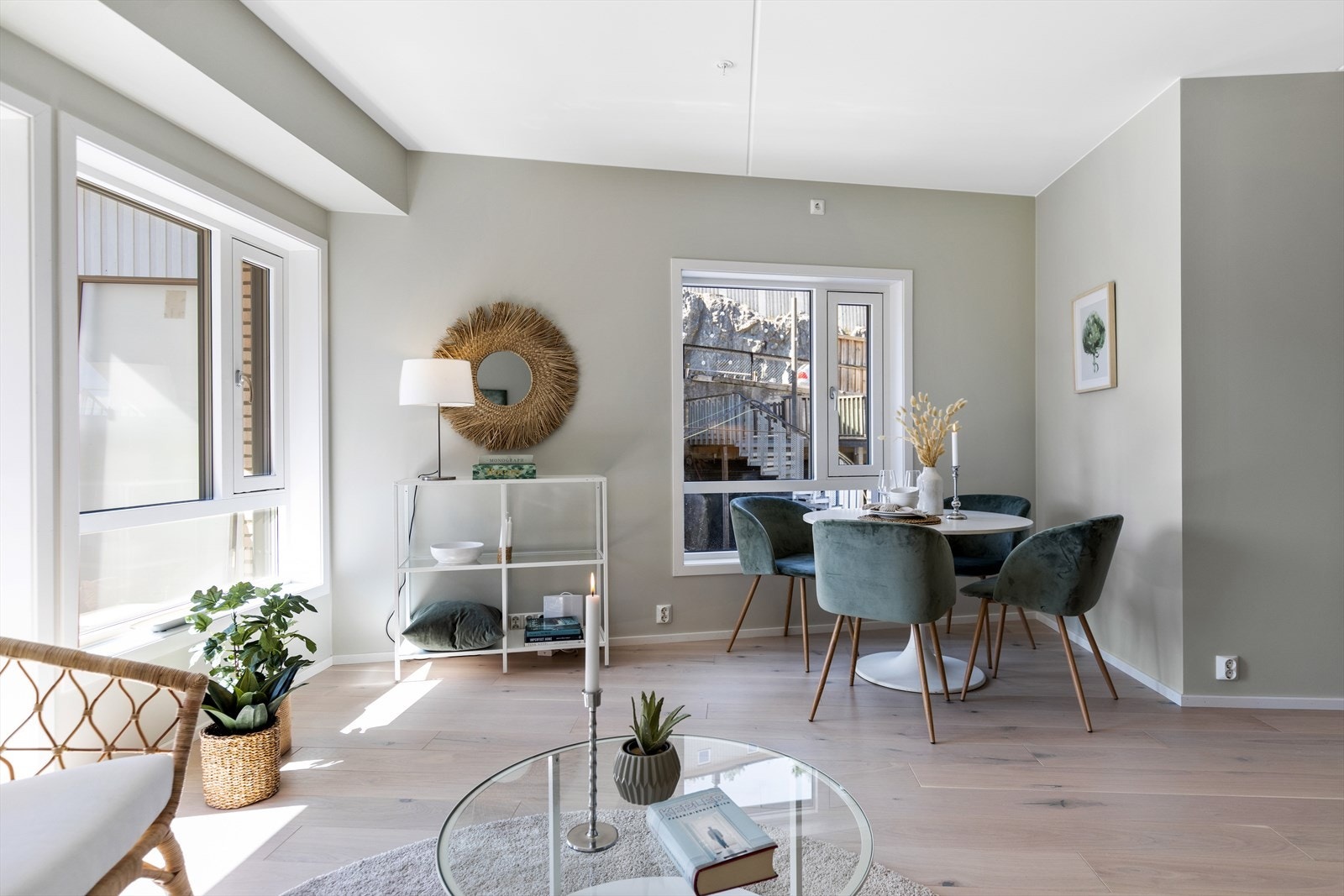 Her der det også godt med plass til stuebord. Galleribilde