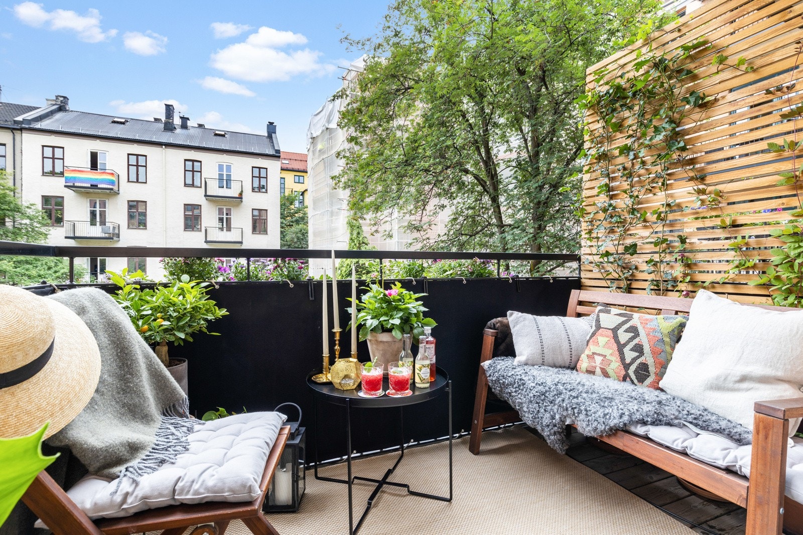 I likhet med resten av leiligheten er dette en plass for hygge og avslapning. Galleribilde