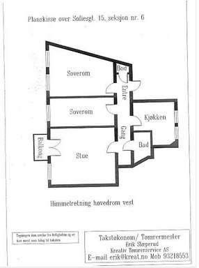 Første soverom ovenfra er ledig. Stuerommet har blitt gjort om til soverom. Galleribilde
