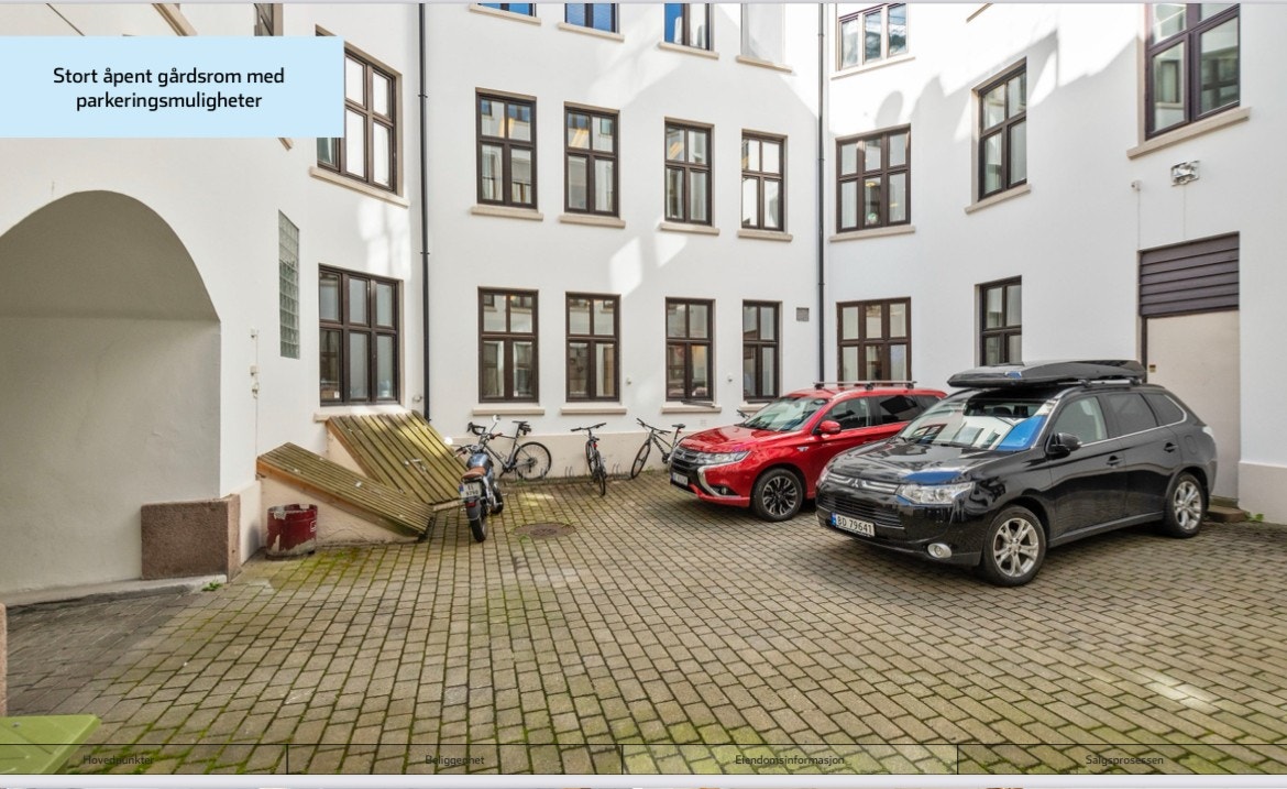 1 ledig p-plass til leie i bakgård. Galleribilde