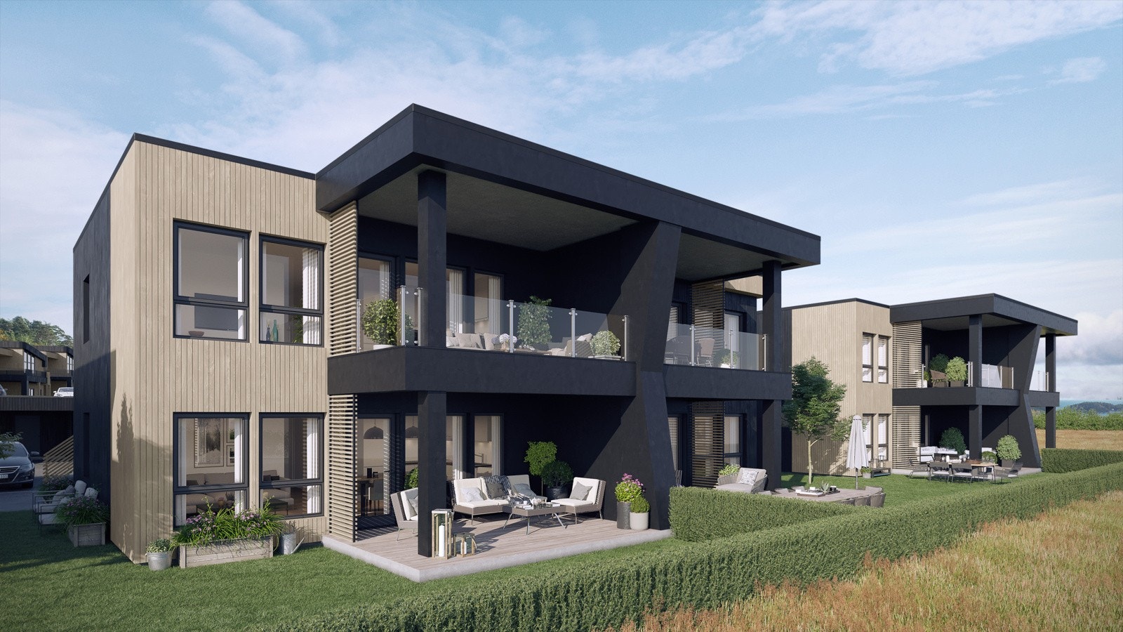 4 flotte leiligheter med 2 soverom | romslig stue/ kjøkken | terrasse | biloppstillingsplass medfølger | utvendig bod Galleribilde