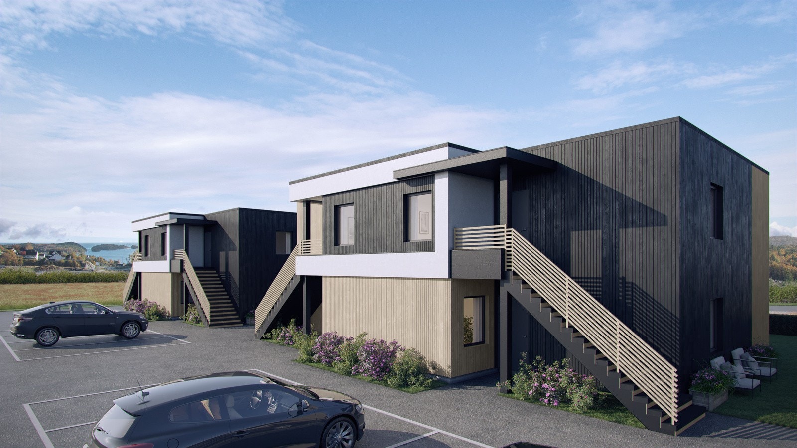 Egen trapp opp til leiligheten i 2. etg. Galleribilde