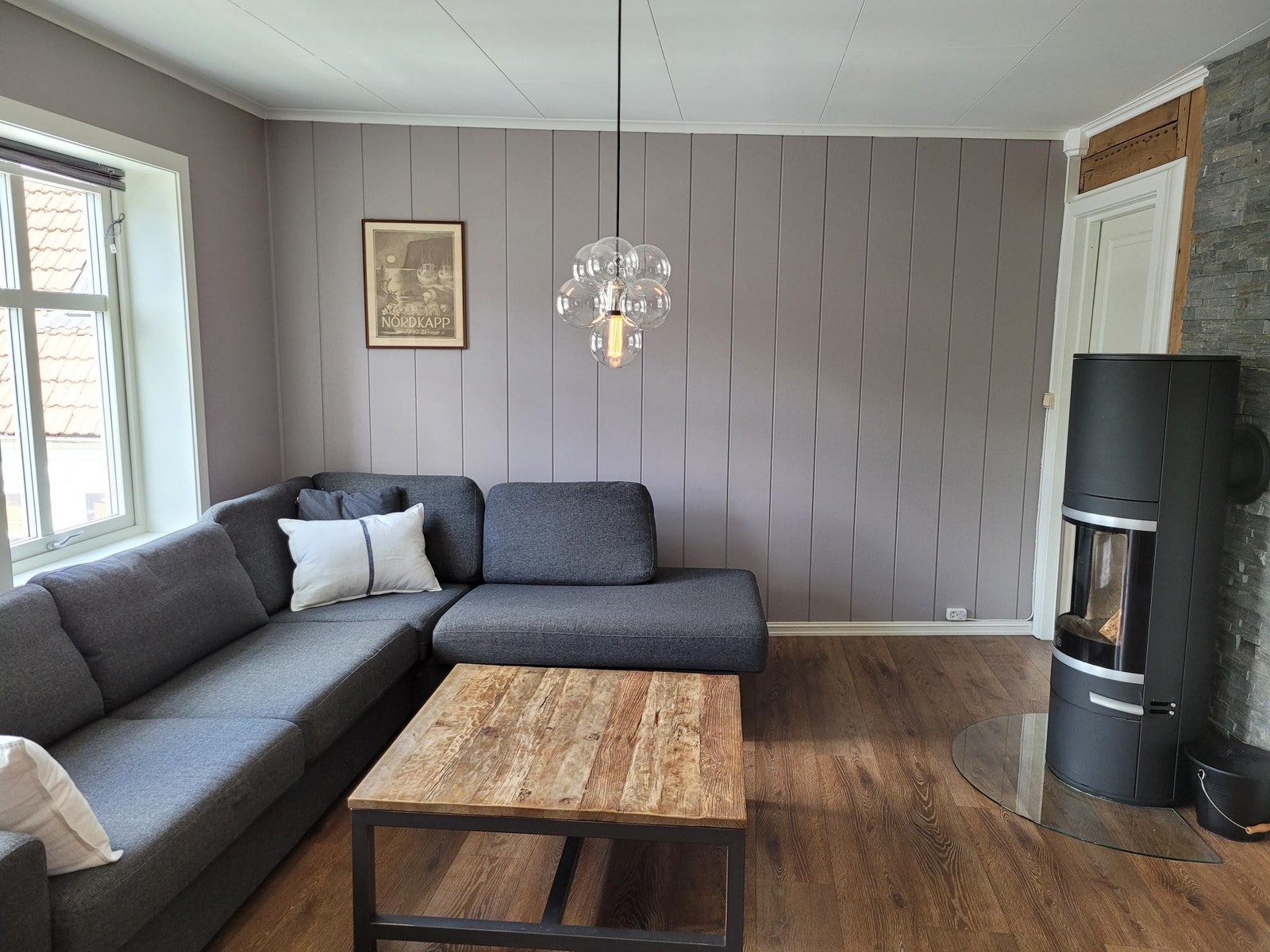 Stue med peis Galleribilde