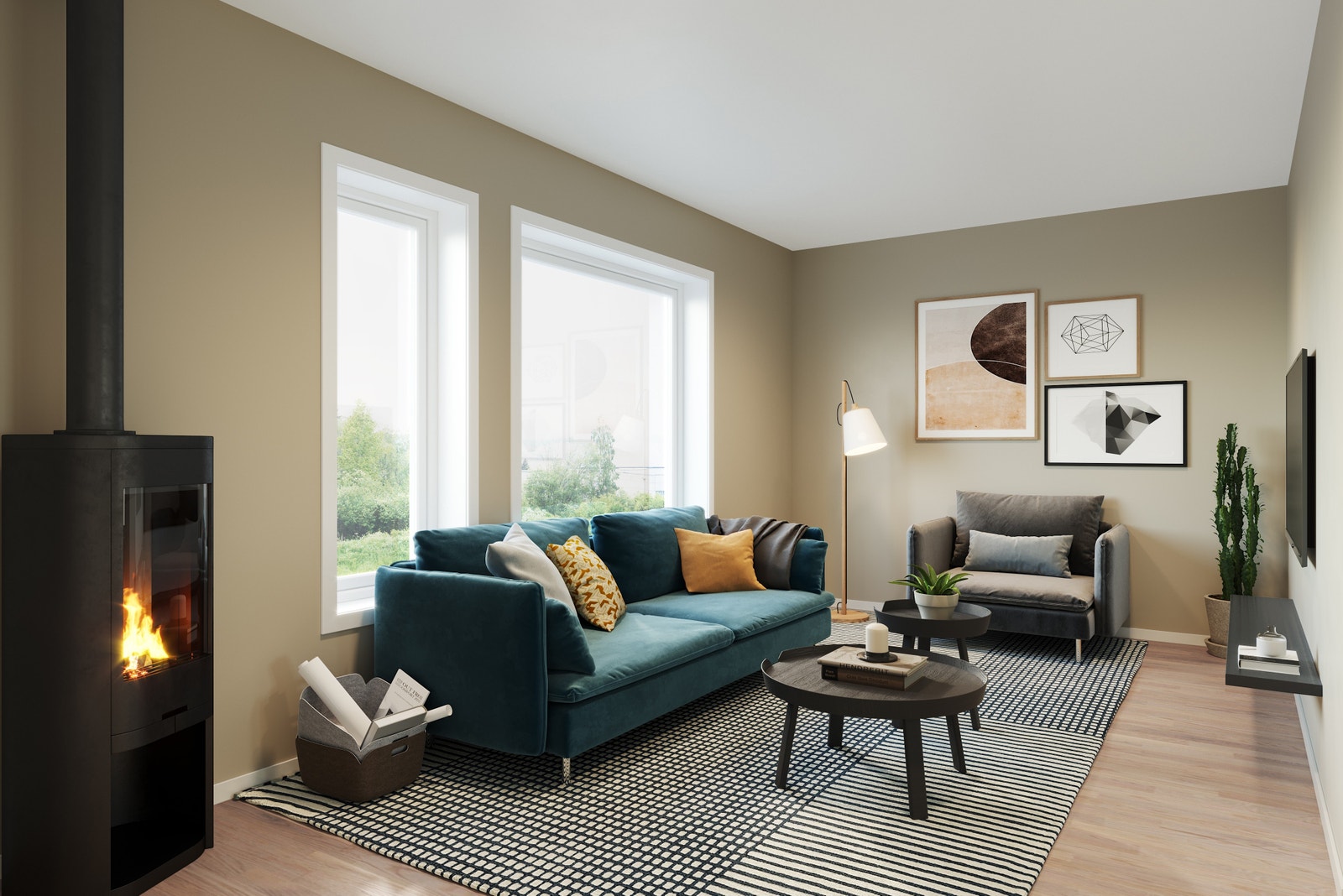 Samtlige boliger får peisovn som alternativ varmekilde Galleribilde