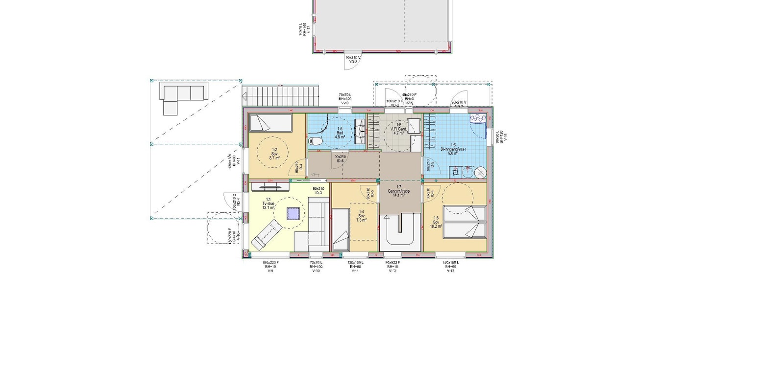 Plantegning 1.etasje Galleribilde