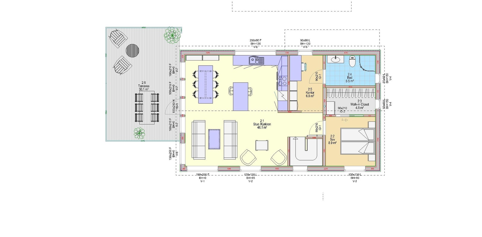 Plantegning 2.etasje Galleribilde