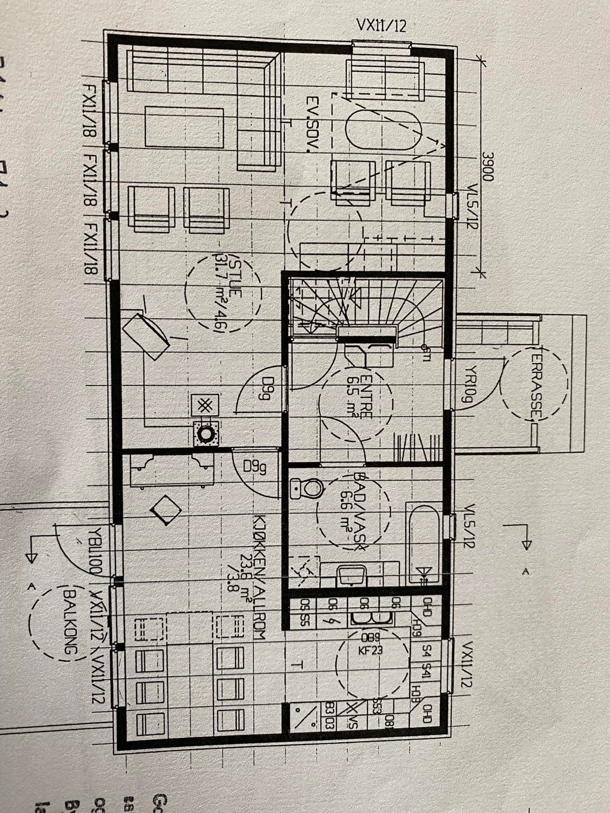 Plantegning av huset Galleribilde