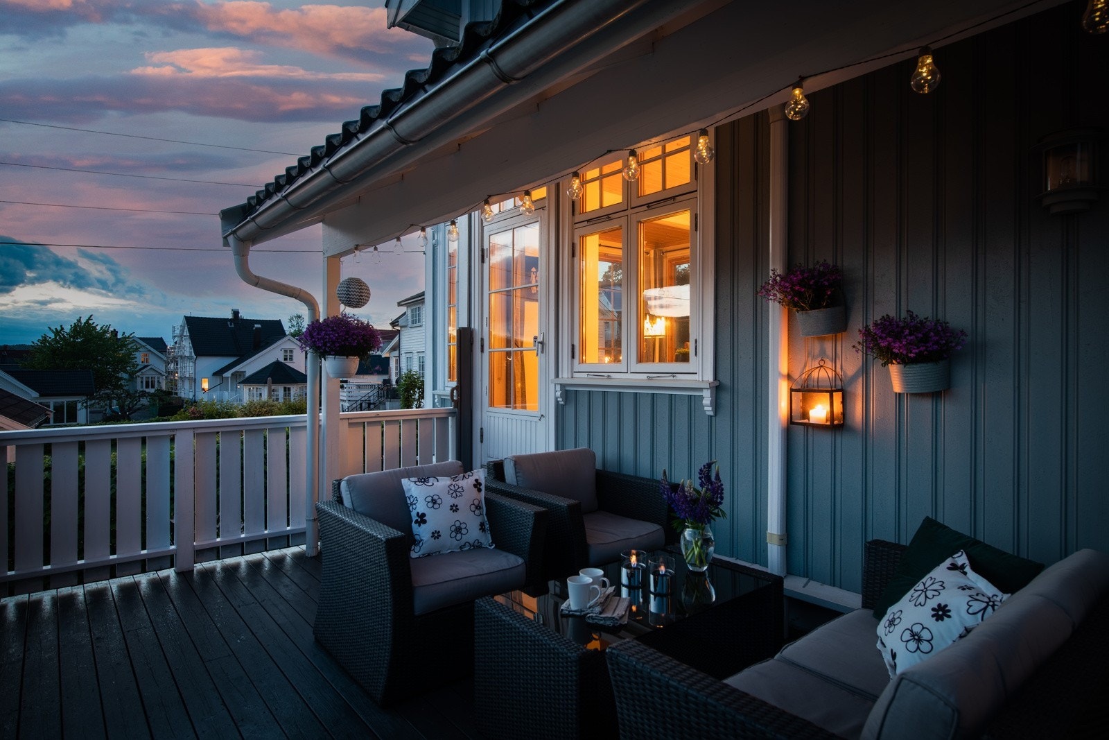 Terrasse ut fra spisestua. Galleribilde