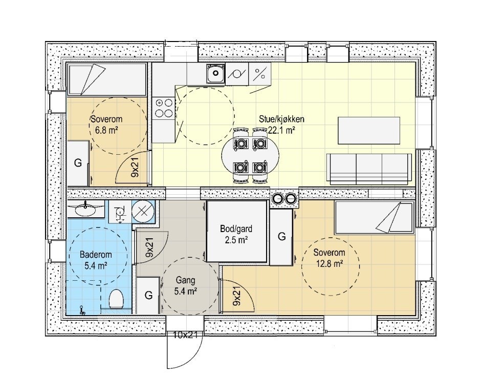 Plantegning. Galleribilde