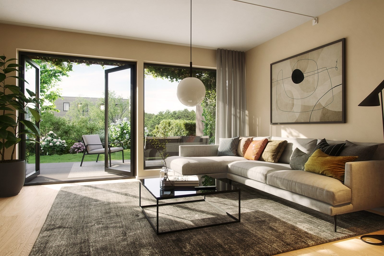 Stue i rekkehus Galleribilde