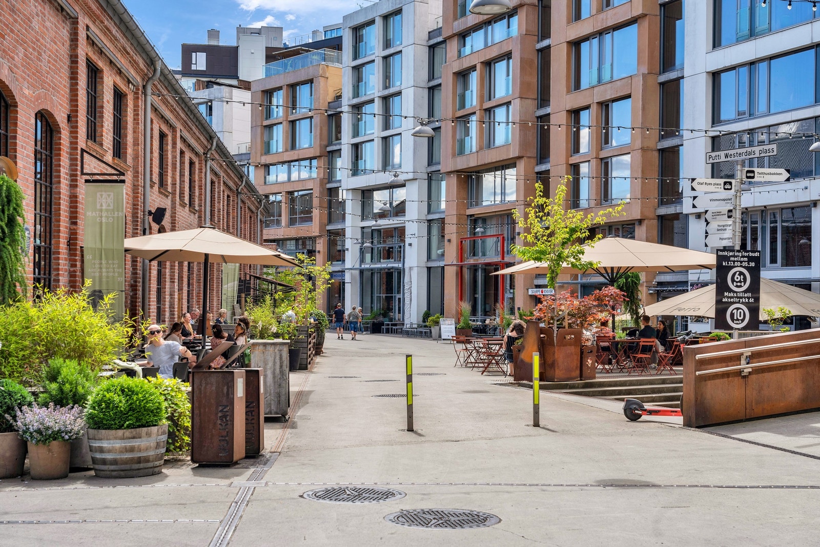 Vulkan med sine fasiliteter som Mathallen, restauranter og aktivitetssentre Galleribilde